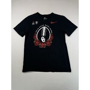 Nike Oklahoma Sooners 2018 Rose Bowl Game T-Shirt Men’s Medium Black